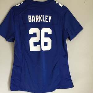 New York Giants Jersey Mens Med Blue Saquon Barkley #26 NFL football